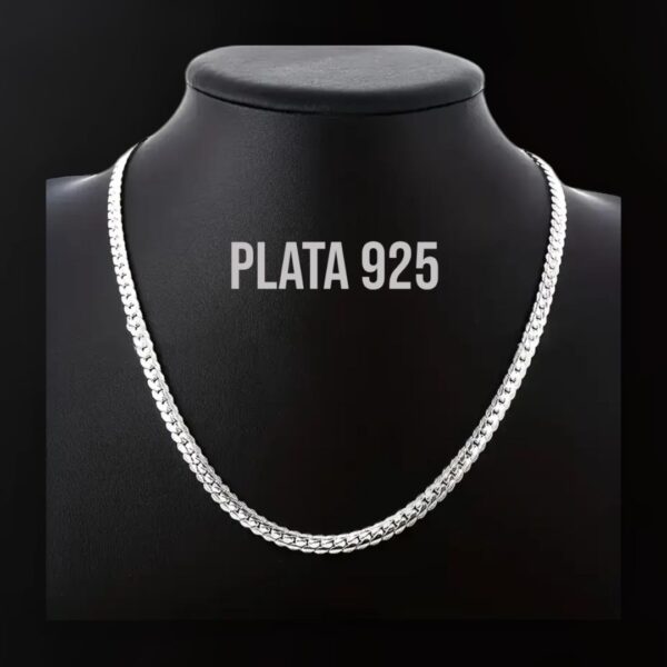 Cadena Plata 925  Hermosa De Super Calidad Resiste El Agua y Sudor Joya Fina Plateado Hermoso